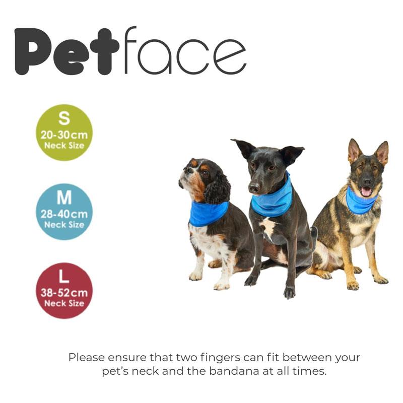 Petface Cooling Summer Pet Bandana Medium Blue