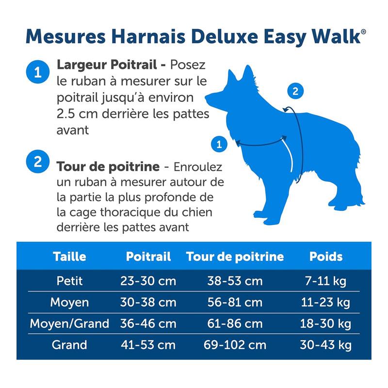 PetSafe Easy Walk Deluxe Harness For Dogs 1.8m Lead Large Ocean Blue