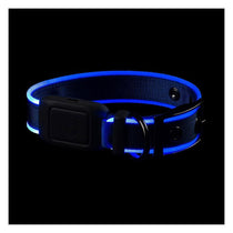 Nite Ize NiteDog Rechargeable LED Collar Small Metal Buckle Water Resistant Blue
