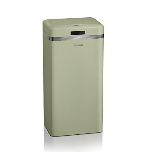 Swan Retro Square Sensor Bin With Infrared Technology Square 45 Litre - Green Main image