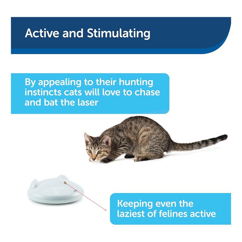 PetSafe FroliCat ZIP Automatic Cat Laser Light Toy Pets Interactive Playtime White