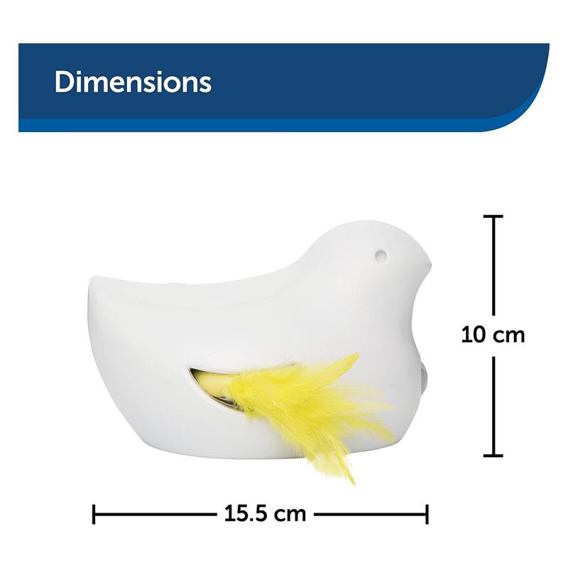 PetSafe Peek-A-Bird Electronic Cat Toy Bird And Mouse Hunt Indoor Cat Toys White Secondary image