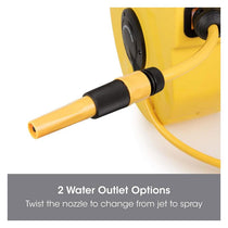SLx Garden Hose Reel Wall Mounted 20m Auto Retractable Hosepipe Yellow