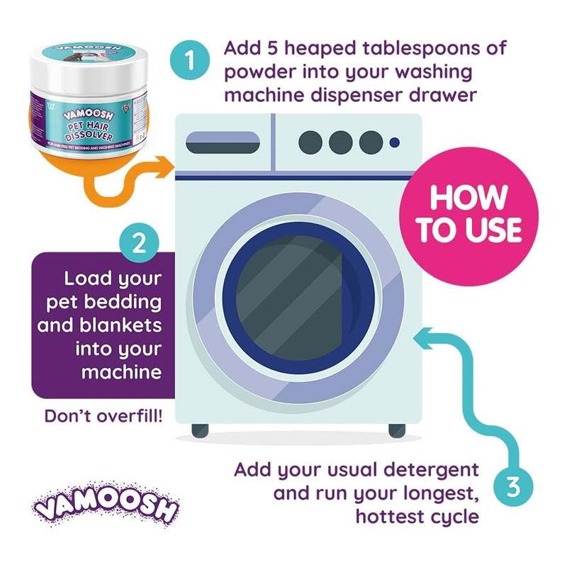 Vamoosh Pet Hair Dissolver 500g For Hair Free Pet Bedding And Washing Machines