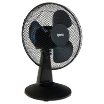 Igenix 12 Inch Portable Desk Fan 3 Speed Settings Quiet Oscillating Airflow 40W Black