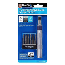 Blue Spot Tools 1/4 Inch Impact Driver And Extractor Set