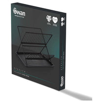 Swan Stealth 15 Plate Collapsible Dish Rack Removable Drip Tray - Black