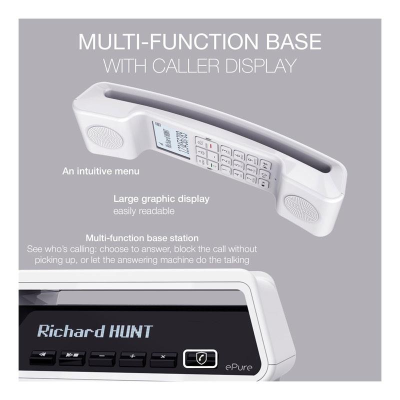 Alcatel Epure Premium Cordless Phone With Answer Machine White