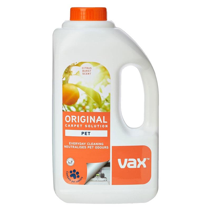 Vax Original Pet Carpet Cleaner Solution Stain Remover Shampoo Citrus Burst Scent Neutralises Pet Odours White Main image
