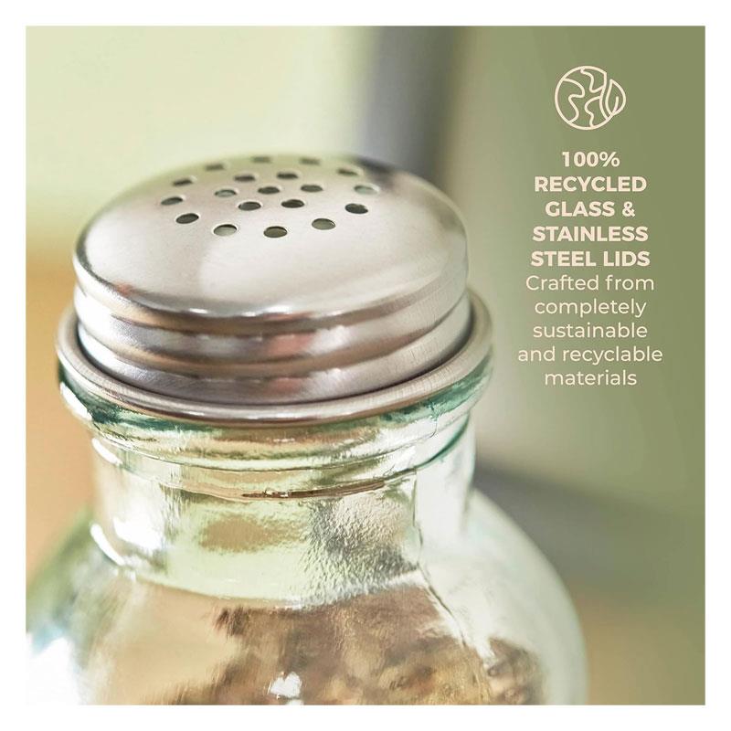 Tower Natural Life Salt And Pepper Shaker Set Crafted With Recycled And Sustainable Materials