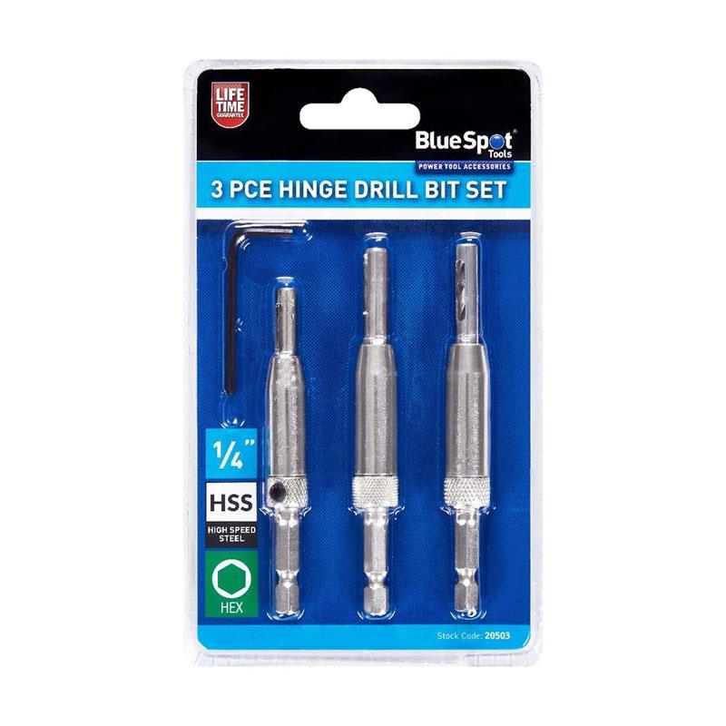 Blue Spot Tools Hinge Drill Bit Set 3 Pieces