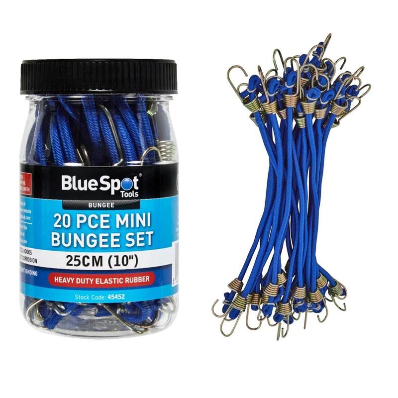 Blue Spot Tools Mini 25cm (10') Bungee Set 20 Piece Main image