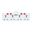 Omega 4 Gang Independent Switched Adaptor With Surge Protection - White