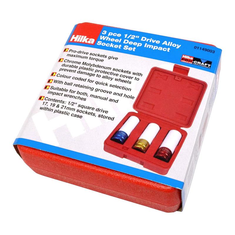 Hilka Tools 1/2 Inch Drive Alloy Wheel Socket Set 3 Pieces Secondary image