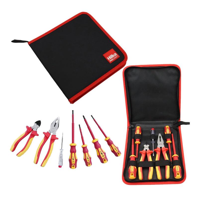 Hilka Tools VDE Electricians Screwdriver And Pliers Set 7 Piece Main image