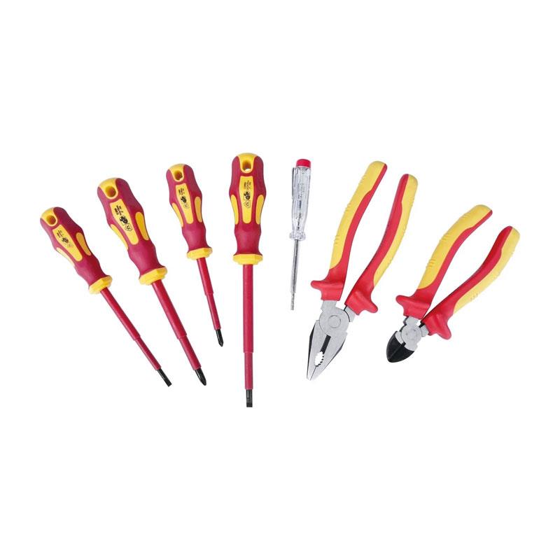 Hilka Tools VDE Electricians Screwdriver And Pliers Set 7 Piece