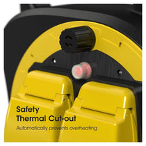 SLx 2 Socket Outdoor Extension Lead 30m Heavy Duty Extension Cable Reel UK Plug Waterproof - Yellow/Black