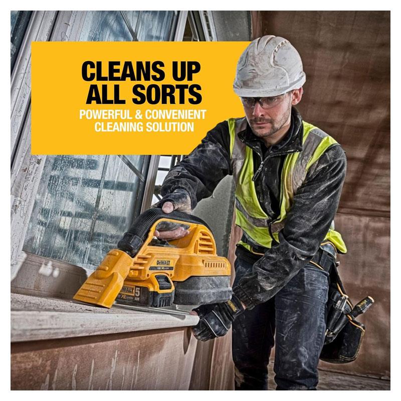 Dewalt 18V XR Cordless Wet & Dry Handheld Vacuum Cleaner - Bare Unit
