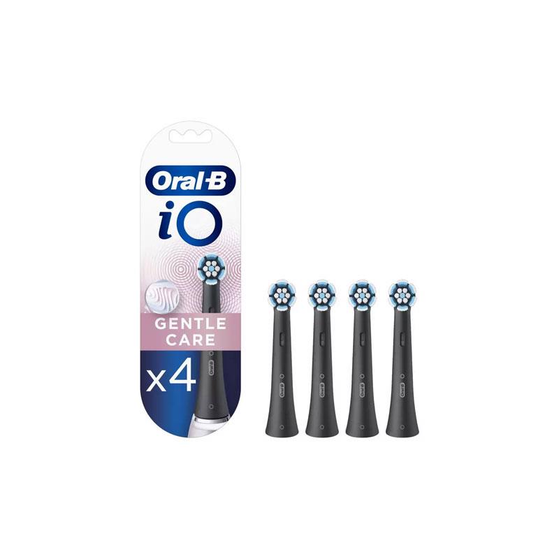 Oral-B iO Series Gentle Care Replacement Electric Toothbrush Heads 4 Pack Black