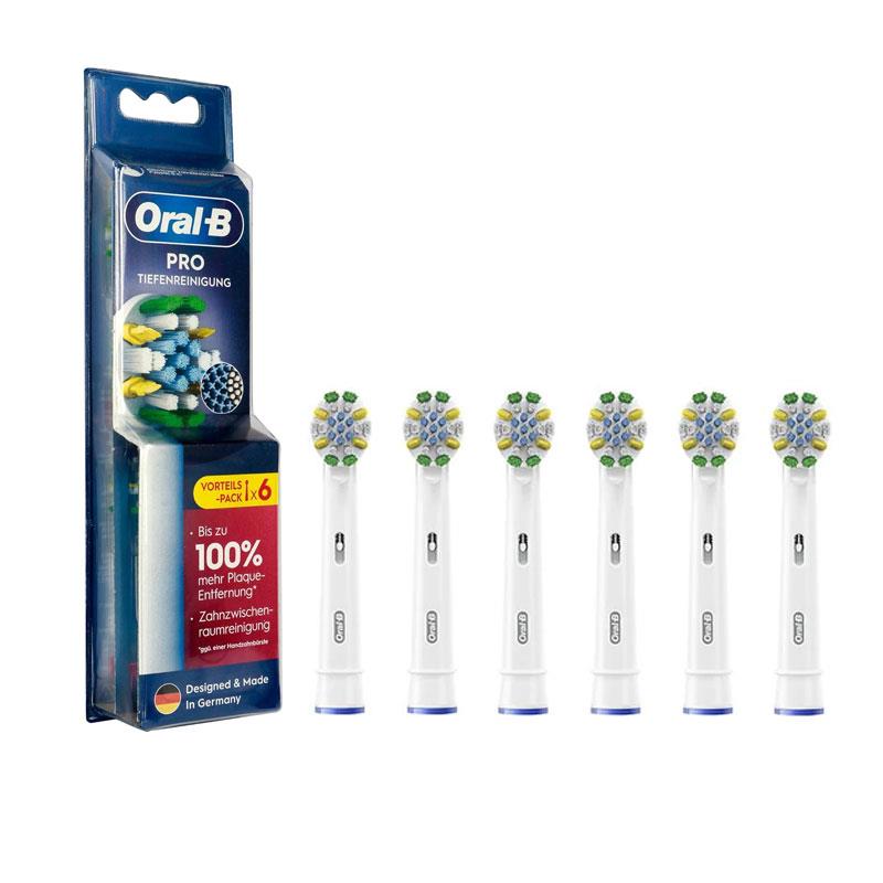 Oral-B Pro Deep Cleaning Replacement Electric Toothbrush Heads 6 Pack White Main image