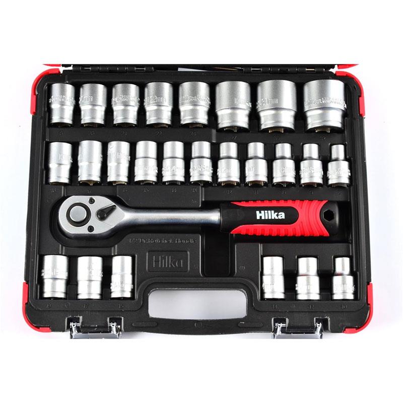 Hilka Tools 1/2 Inch Drive Socket Set 32 Piece