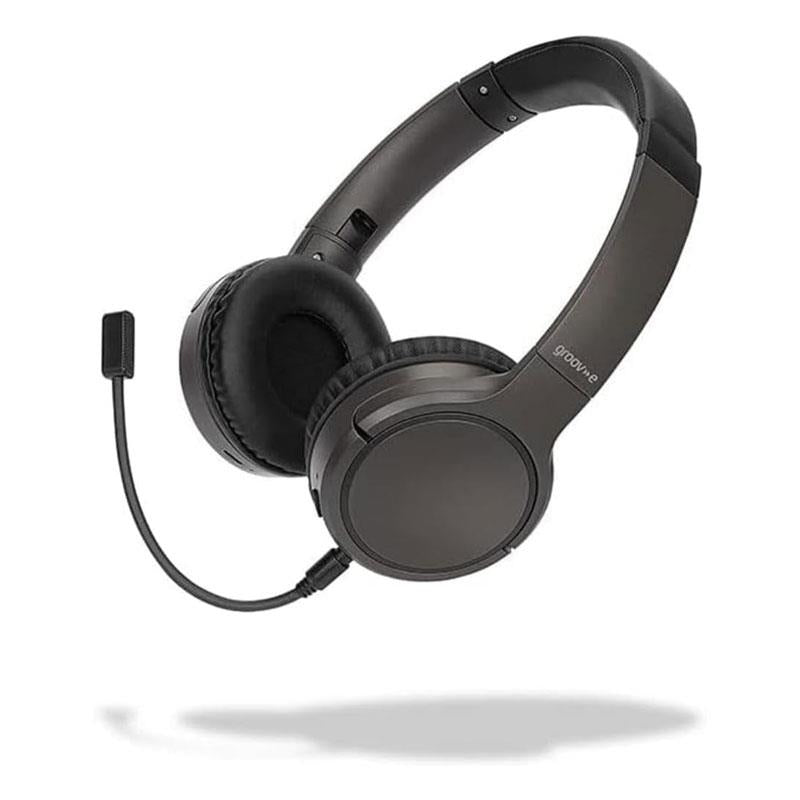 Groov-e Connect Wireless Headphones With Detachable Boom Microphone Black Main image