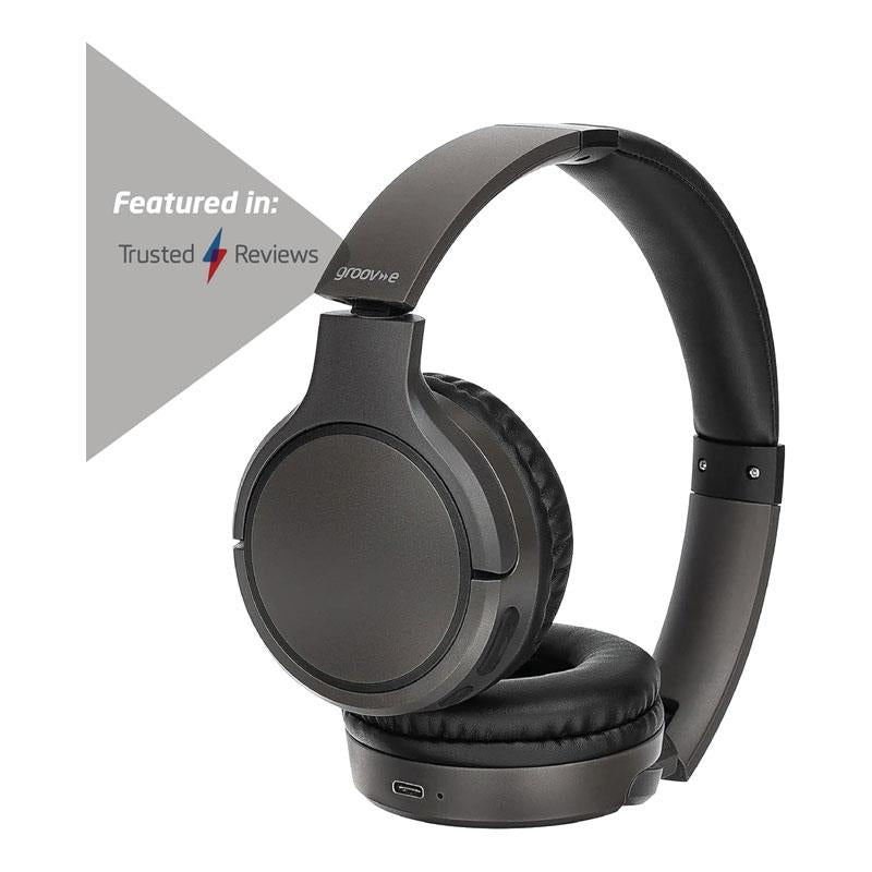 Groov-e Connect Wireless Headphones With Detachable Boom Microphone Black