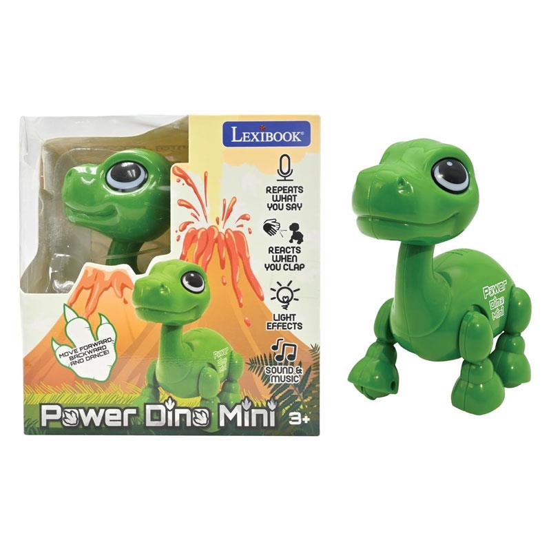 Lexibook Power Dinosaur Mini Robot With Sounds Music Light Effects Voice Repeat Sound Reaction - Green Main image