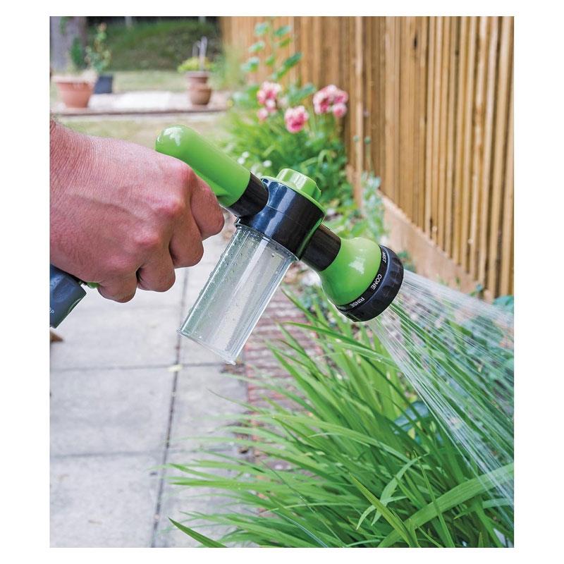 Draper 8 Pattern Spray Gun 100ml Reservoir Garden Fertilizing Car Washing Green/Black