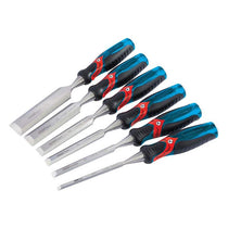 Draper Expert Soft Grip Pound Thru Bevel Edge Wood Chisel Set 140mm 6 Piece