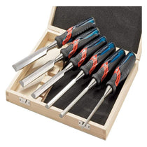 Draper Expert Soft Grip Pound Thru Bevel Edge Wood Chisel Set 140mm 6 Piece