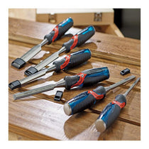 Draper Expert Soft Grip Pound Thru Bevel Edge Wood Chisel Set 140mm 6 Piece