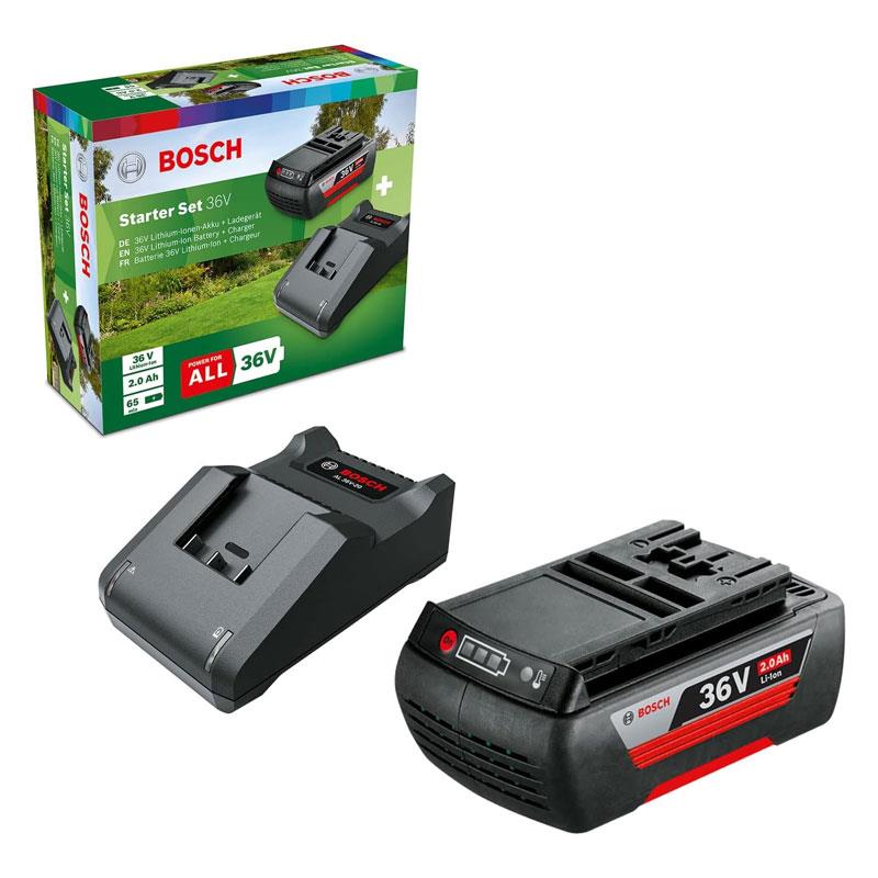 Bosch 36V Lithium-ion Battery Starter Set 2.0ah Battery And AL3620CV Charger - Black Main image
