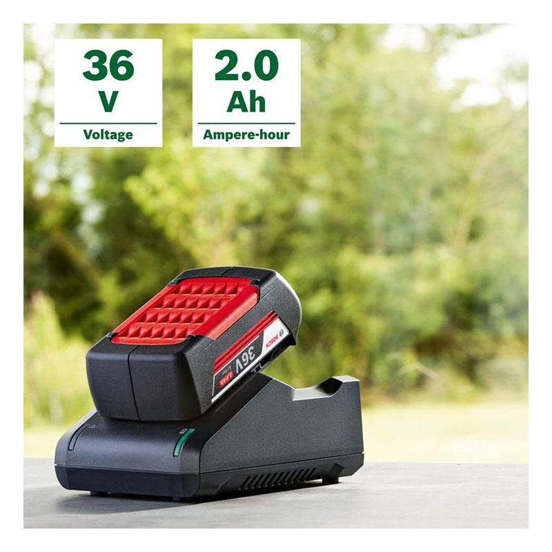 Bosch 36V Lithium-ion Battery Starter Set 2.0ah Battery And AL3620CV Charger - Black