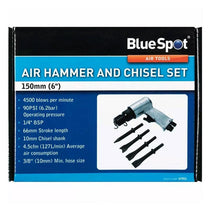 Blue Spot Tools Air Hammer And Chisel Set 150mm (6') Black/Silver