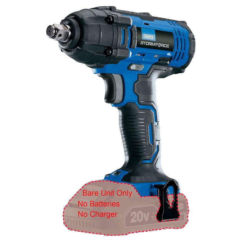 Draper Storm Force 1/2 Inch Square Drive 20V Mid-Torque Impact Wrench 250Nm Bare Unit Main image