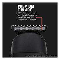 Remington ONE 10-In-1 Head & Body Multi-Groomer Waterproof 7 Combs Silver/Black