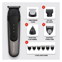 Remington ONE 10-In-1 Head & Body Multi-Groomer Waterproof 7 Combs Silver/Black