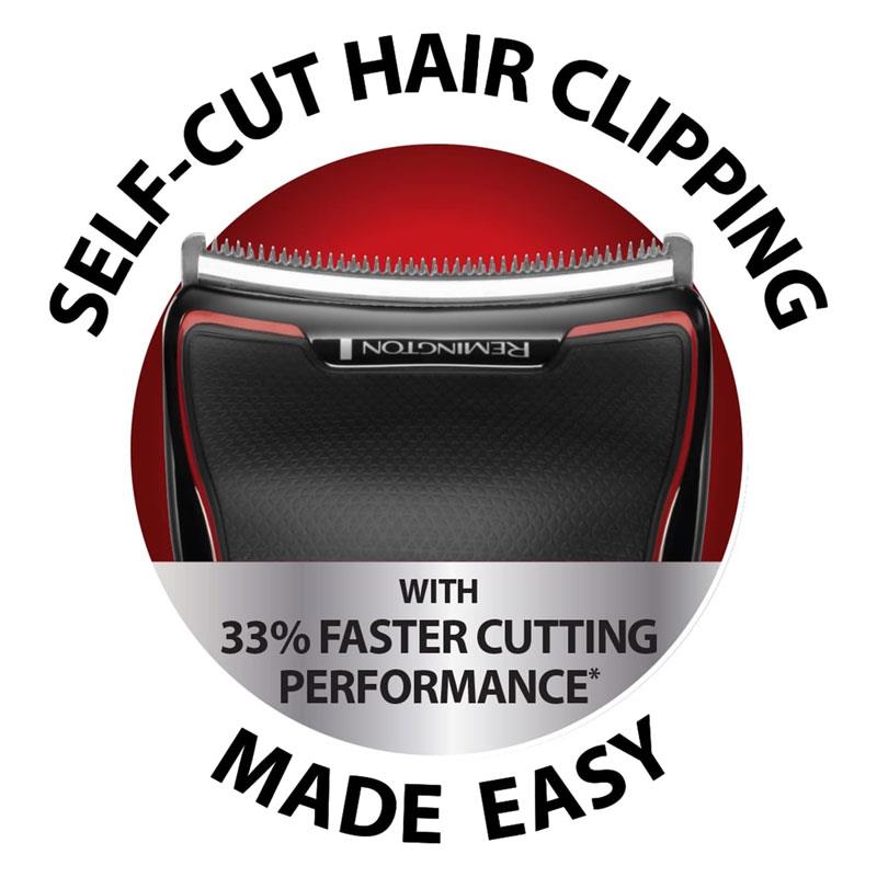 Remington Quick Cut Pro Hair Clippers 12 Guide Combs 1.5-15mm Waterproof Black