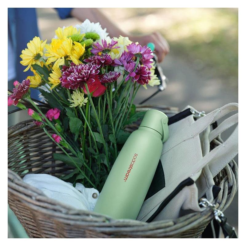SodaStream Fizz & Go Cool Stainless Steel Double Insulated Carbonated Drinks Bottle 0.9 Litre Mint Green Secondary image