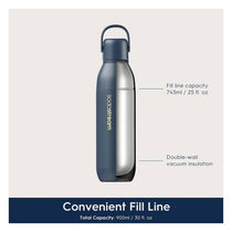 SodaStream Fizz & Go Cool Stainless Steel Double Insulated Carbonated Drinks Bottle 0.9 Litre Storm Blue