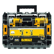 DeWalt 12V XR Sub-Compact Twin Pack Impact And Drill Driver Kit 2 x 2.0Ah Li-ion Multi-Voltage Charger TSTAK Toolbox