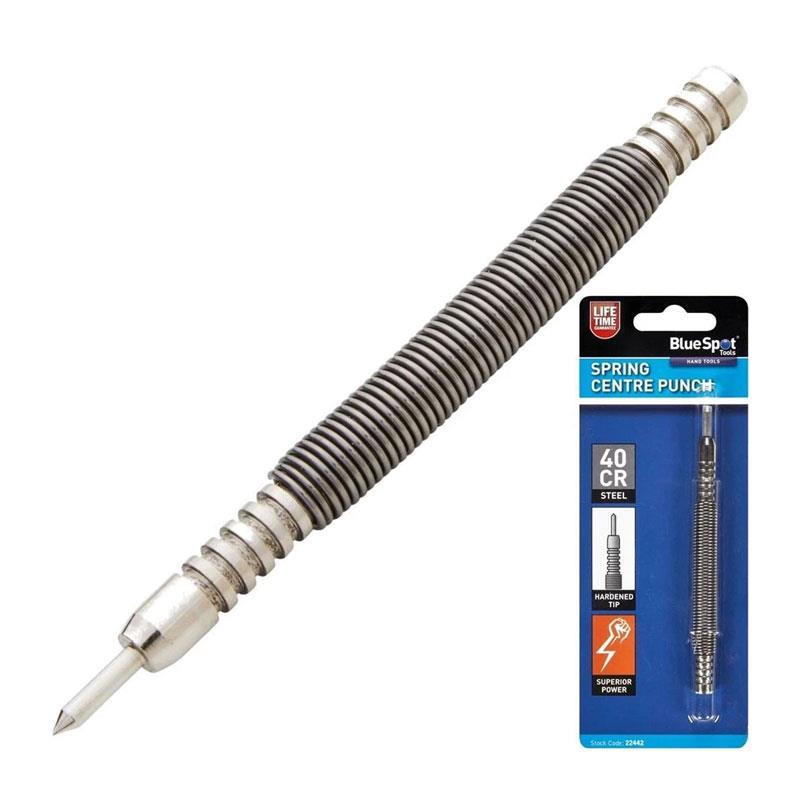 Blue Spot Tools Centre Punch Spring Loaded Metal Wood Dent Marker Hardened Tip Secondary image