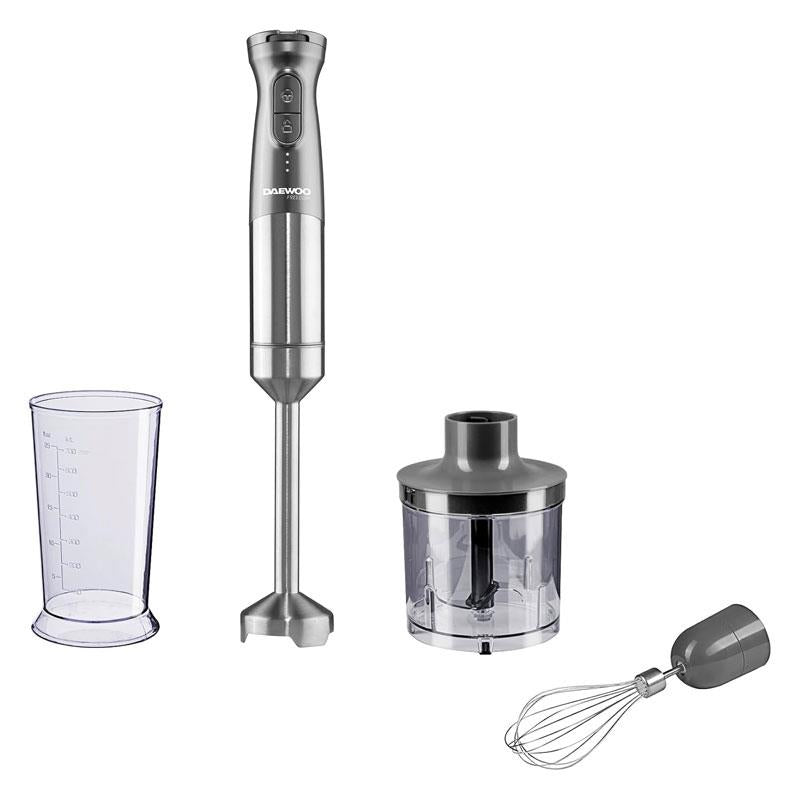 Daewoo Freedom Cordless Pro Handheld 3 In 1 Blender Whisk Mini Chopper Included Jar 200W Silver Main image