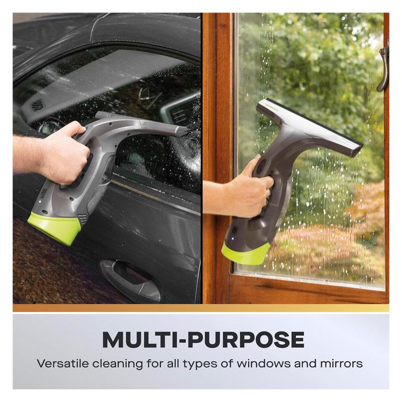 Daewoo Hurricane Clearvac 2-In-1 Rechargeable Cordless Vacuum Window Cleaner Kit Grey