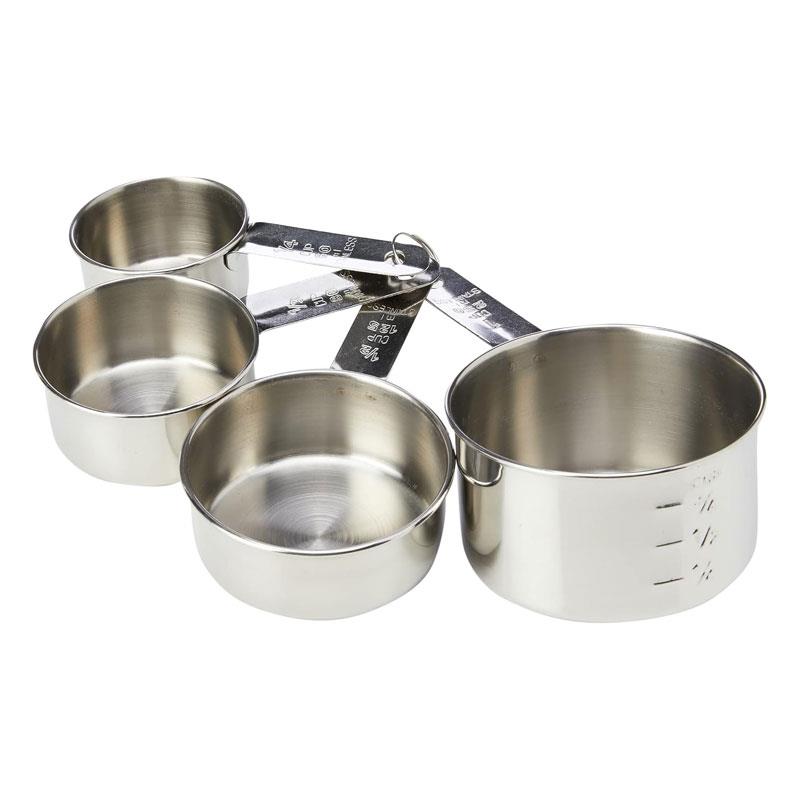 Dexam Faringdon Set of 4 Stainless Steel Measuring Cups 60 80 125 250ml Silver Main image