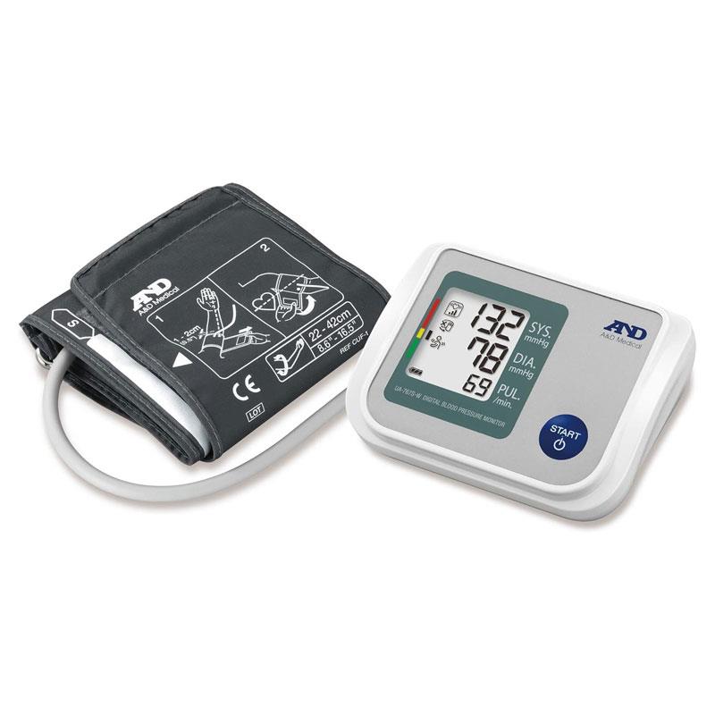 A&D Medical Upper Arm Blood Pressure Monitor Wide Range Cuff And AFib Screening 22-42cm White