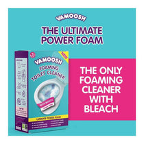 Vamoosh Foaming Toilet Cleaner 3 Sachets Bleach For Stains Limescale Odours