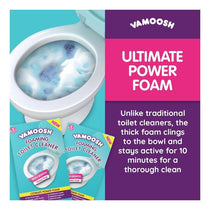 Vamoosh Foaming Toilet Cleaner 3 Sachets Bleach For Stains Limescale Odours