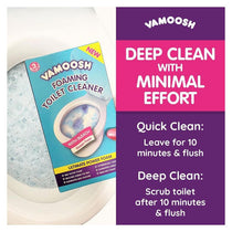 Vamoosh Foaming Toilet Cleaner 3 Sachets Bleach For Stains Limescale Odours